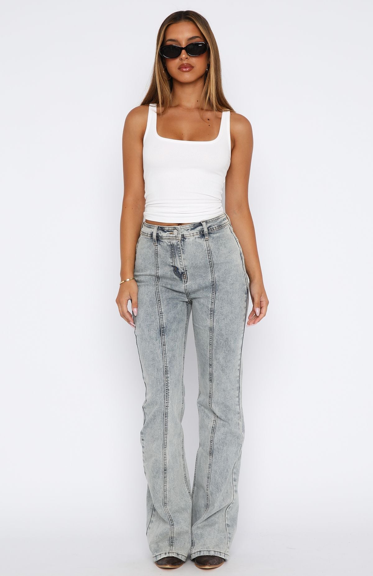 Zoe High Rise Bootleg Jeans Light Blue Acid - Image 2