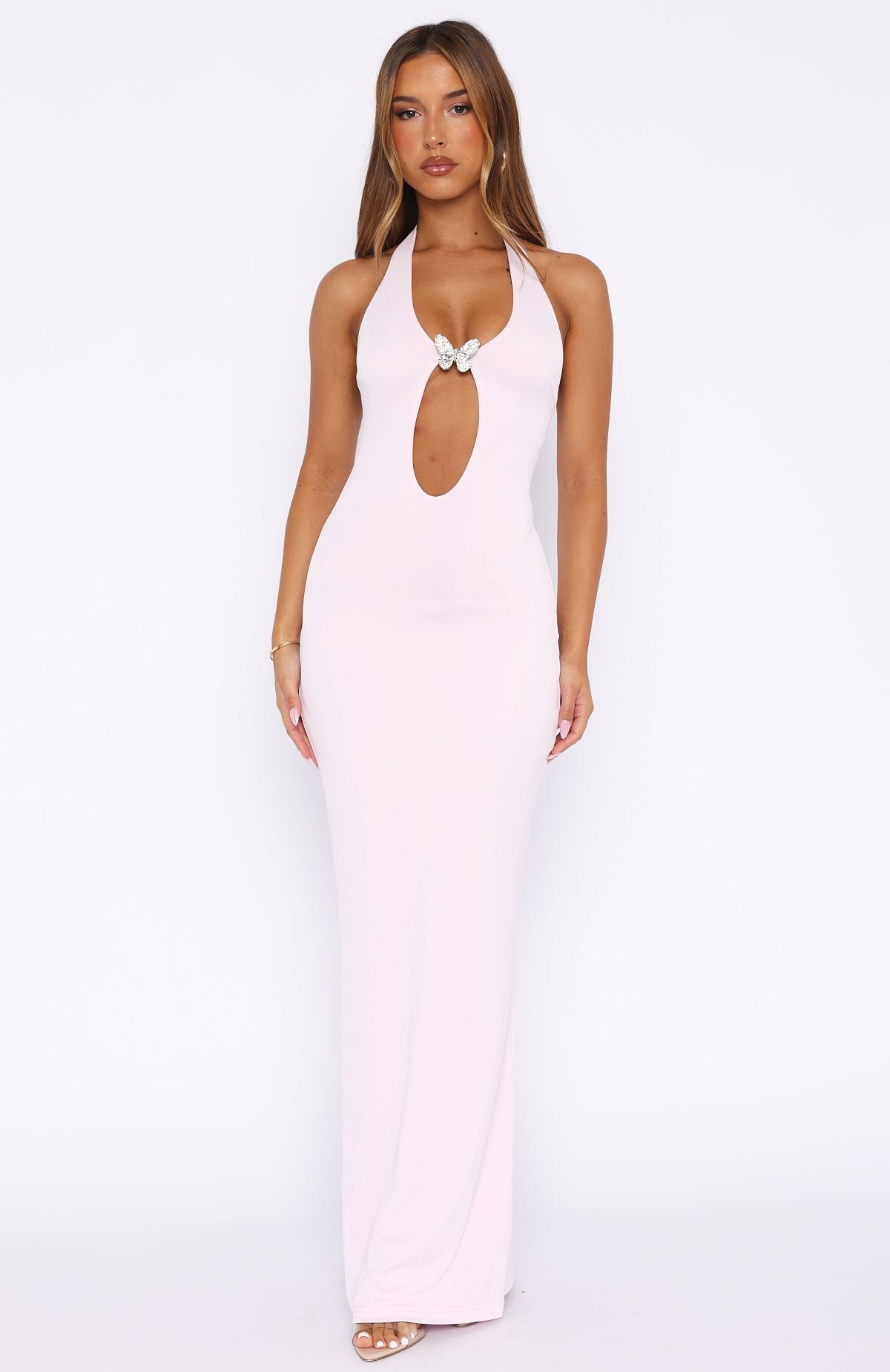 Never Be Friends Maxi Dress Baby Pink - Image 2