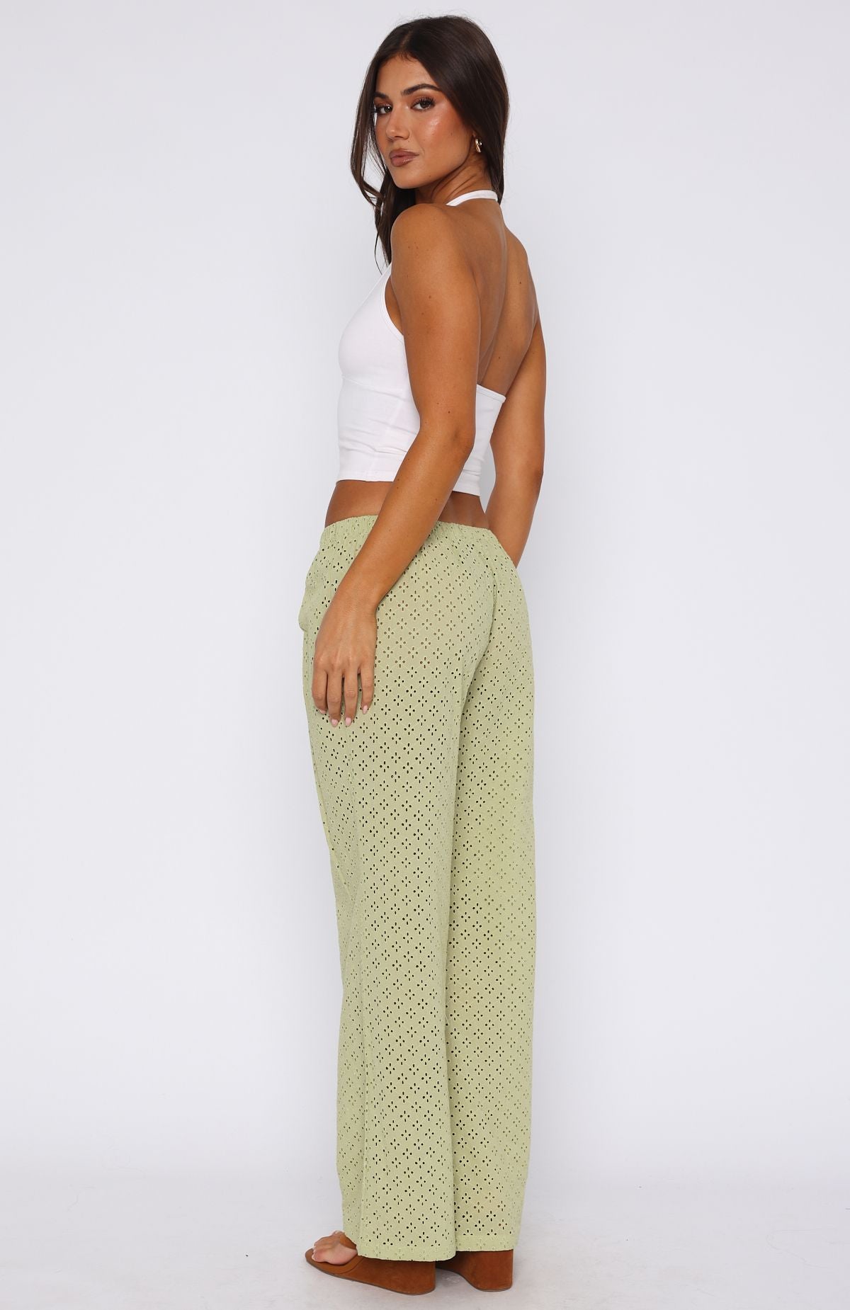 Lost For A While Pants Olive - Image 4