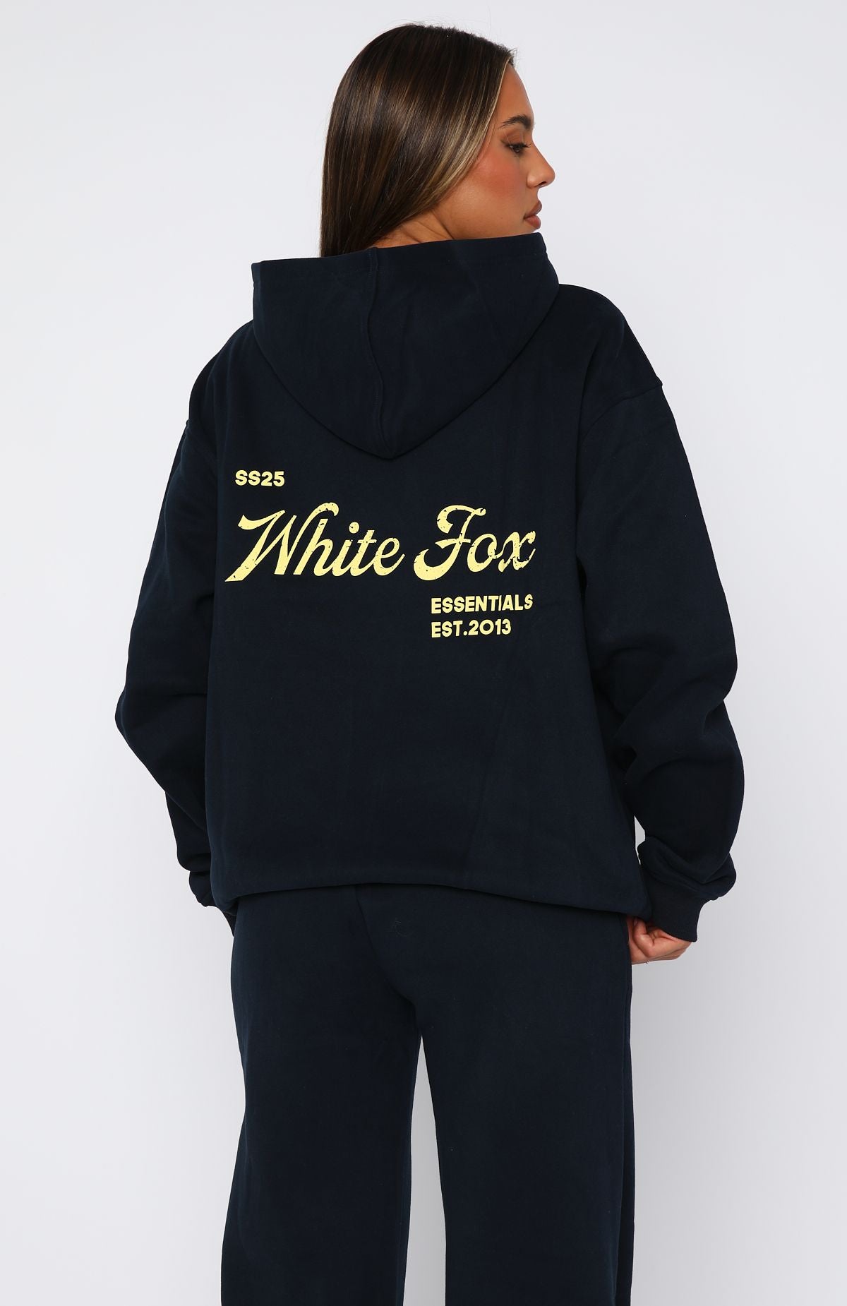 The Good Life Back Graphic Oversized Hoodie Navy - Image 4