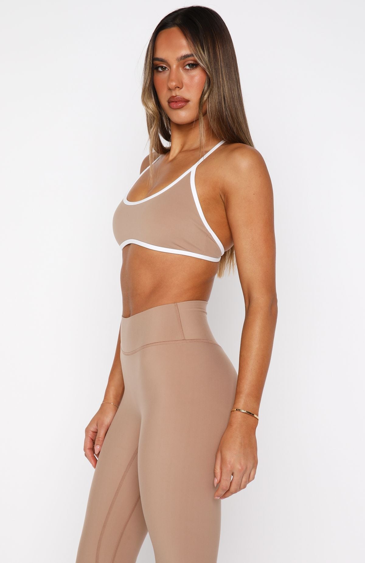 Relentless Sports Bra Caramel/White - Image 4