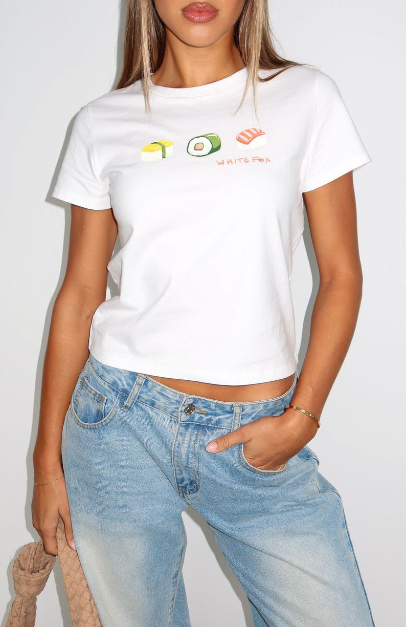 Little Bit Of That Relaxed Baby Tee White - Image 5