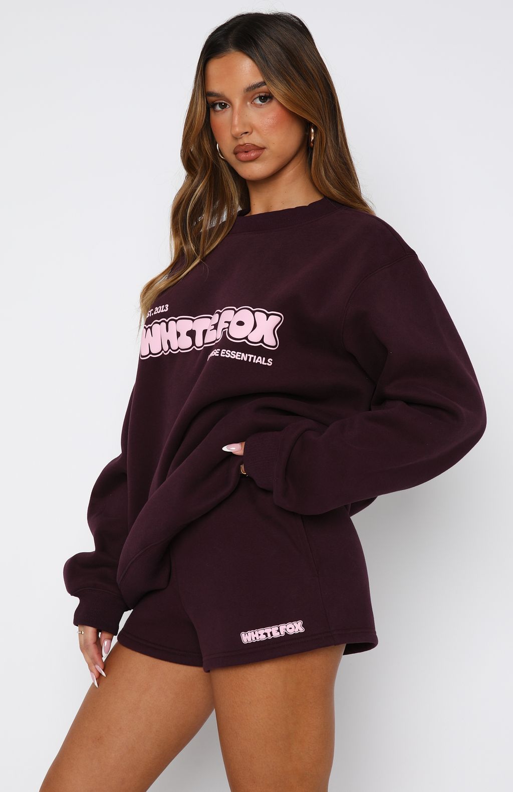 Give It A Try Lounge Shorts Plum - Image 3