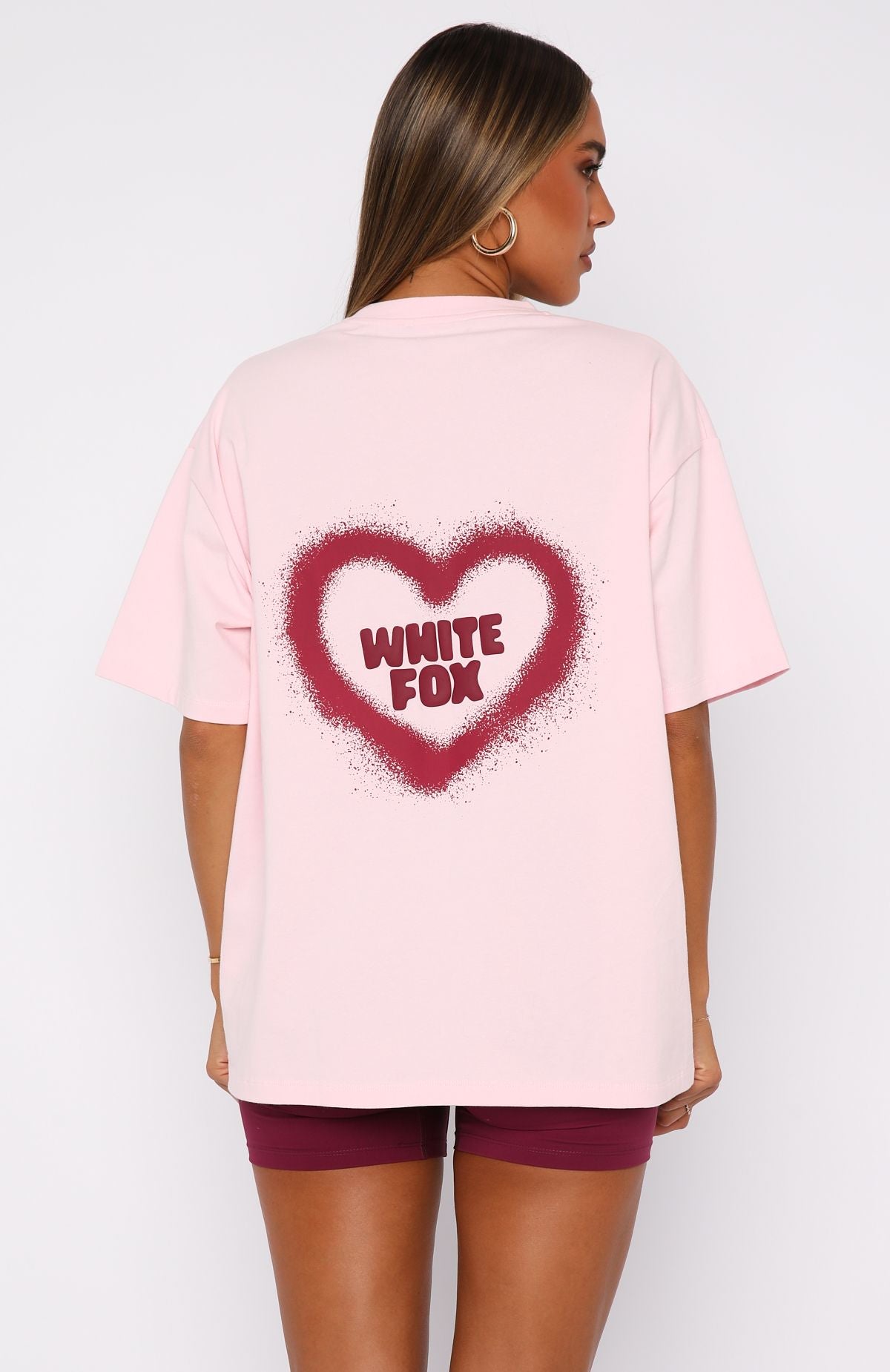 11th Street City Girl At Heart Oversized Tee Strawberry Whip - Image 4