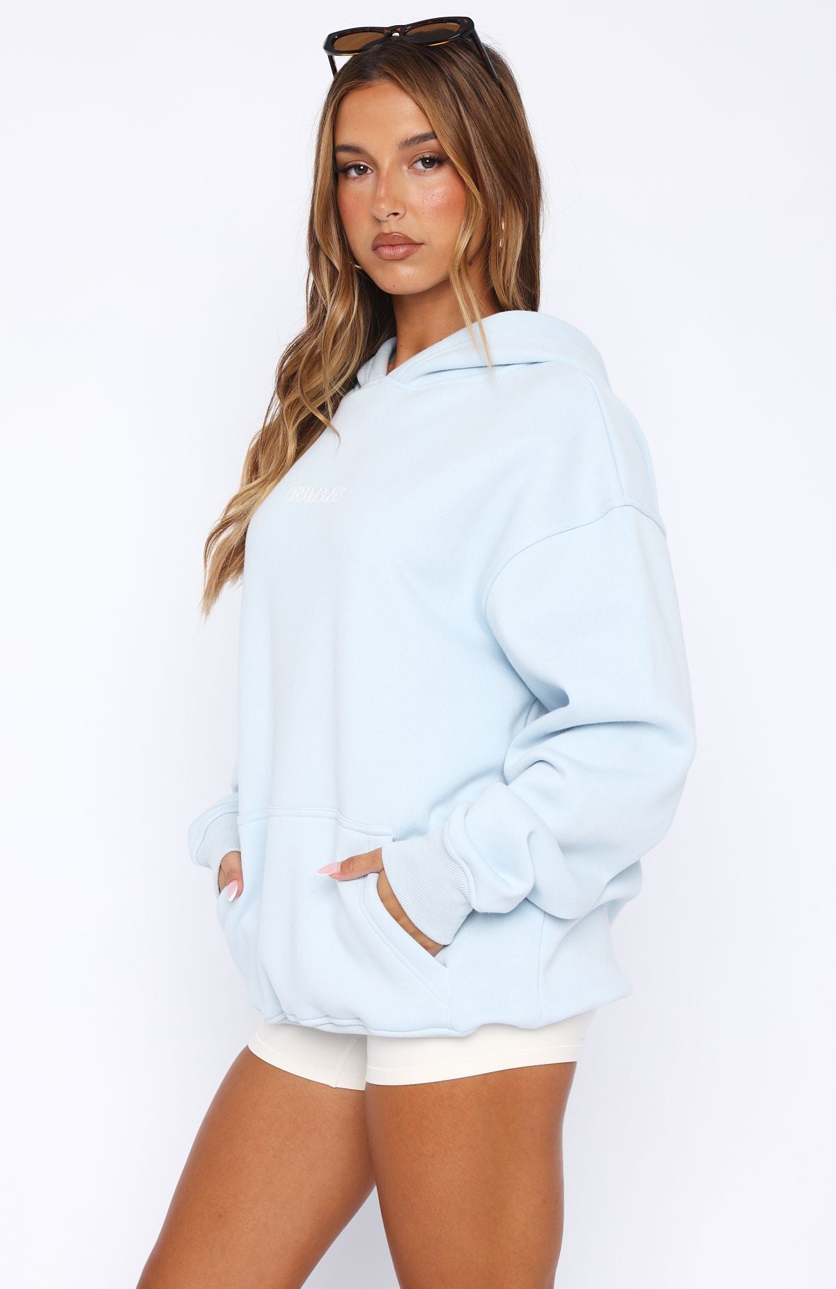 Take A Guess Oversized Hoodie Baby Blue - Image 3