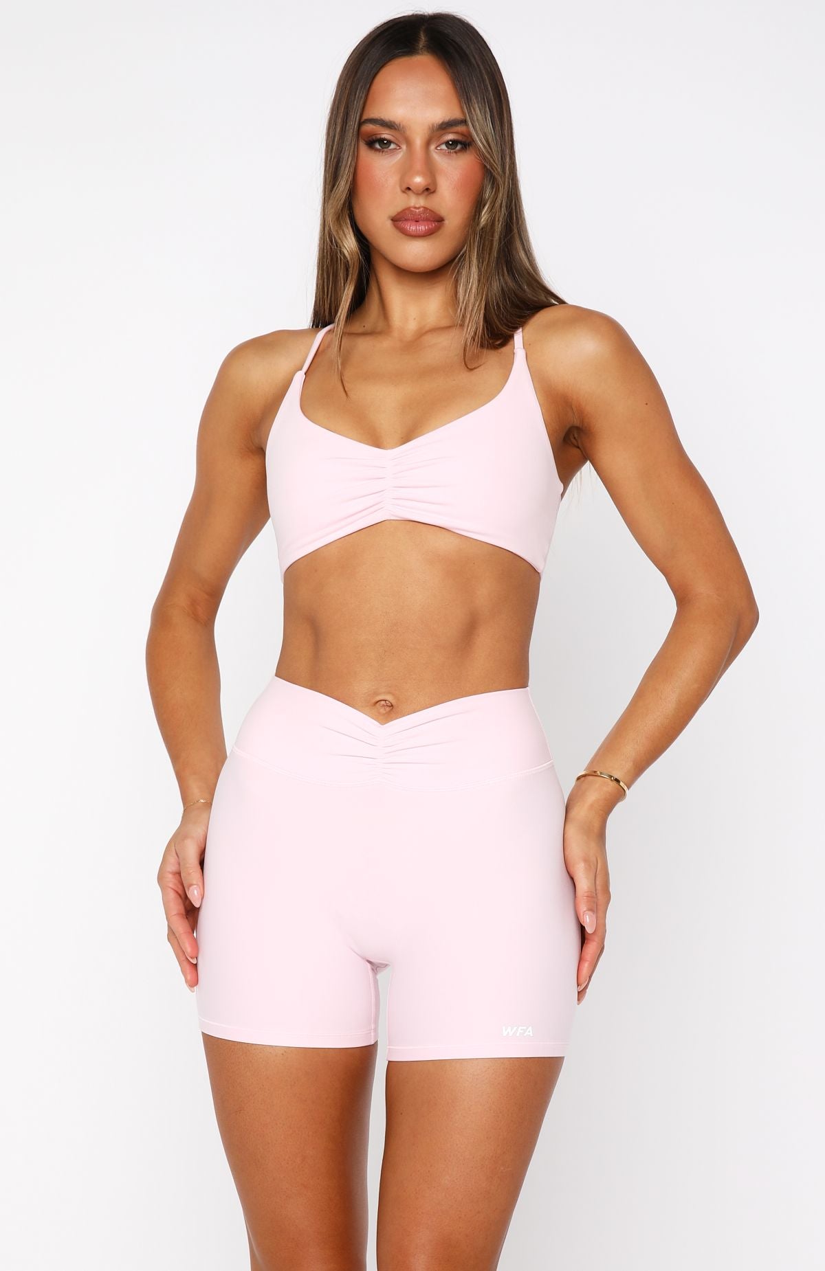 Radiate High Waisted Shorts Ballet Pink - Image 3