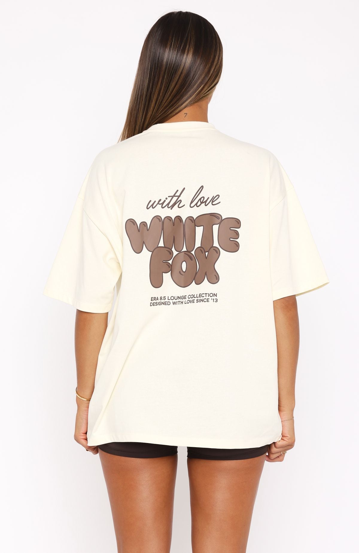 With Love Always Oversized Tee Cream - Image 5