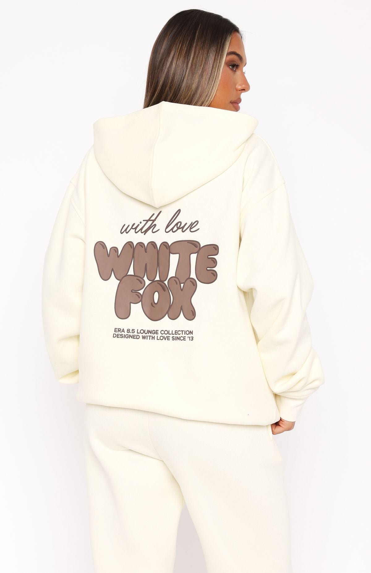 With Love Always Oversized Hoodie Cream - Image 5