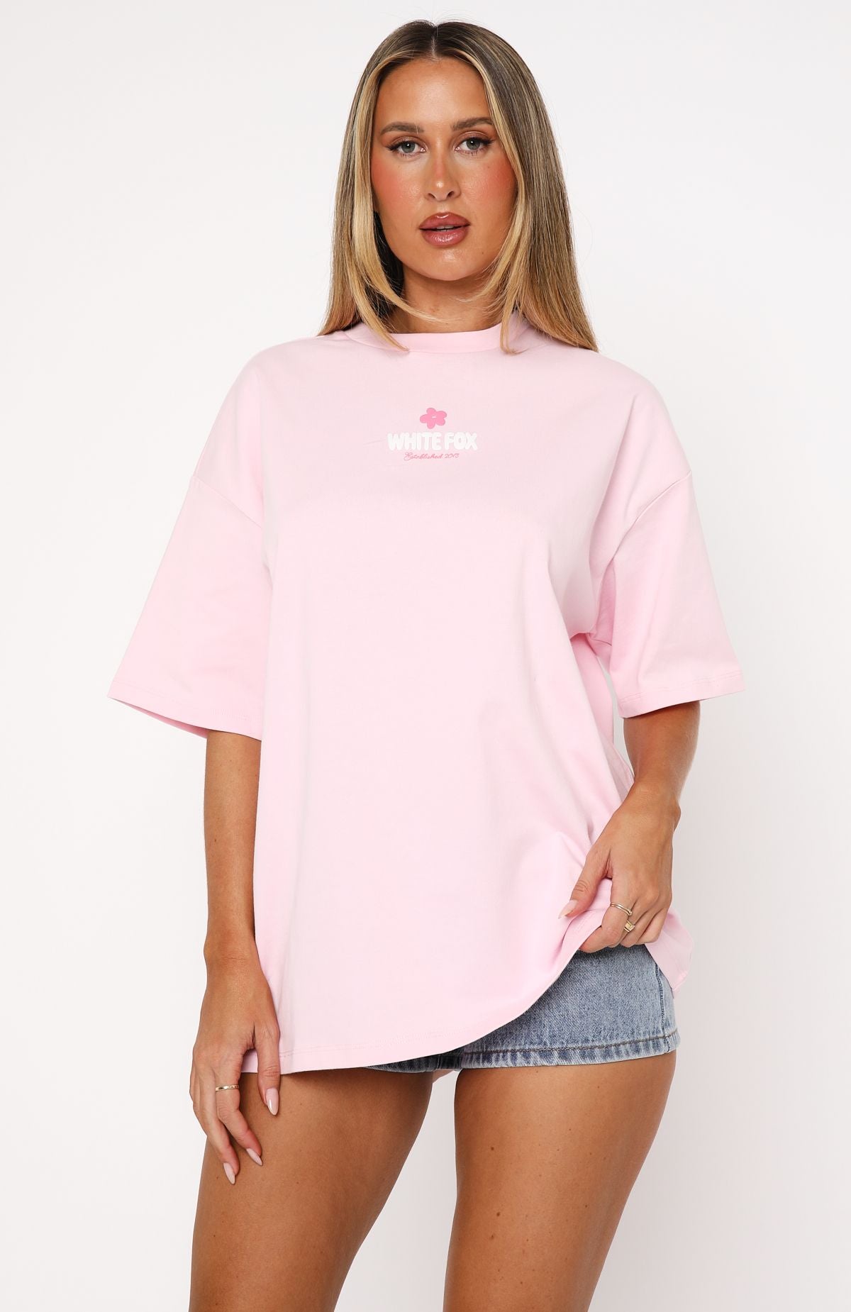 Tropic Time Oversized Tee Pink - Image 2