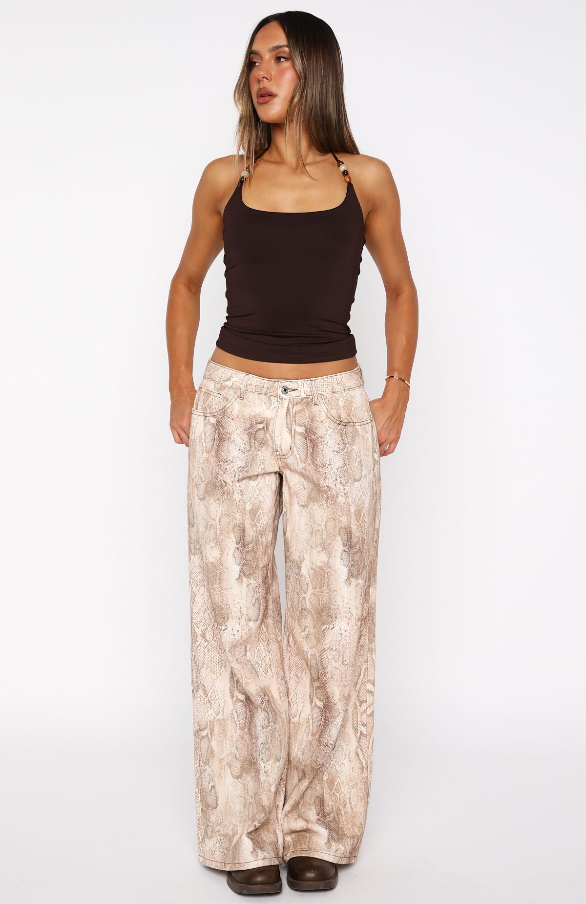 Take Responsibility Halter Top Espresso - Image 6