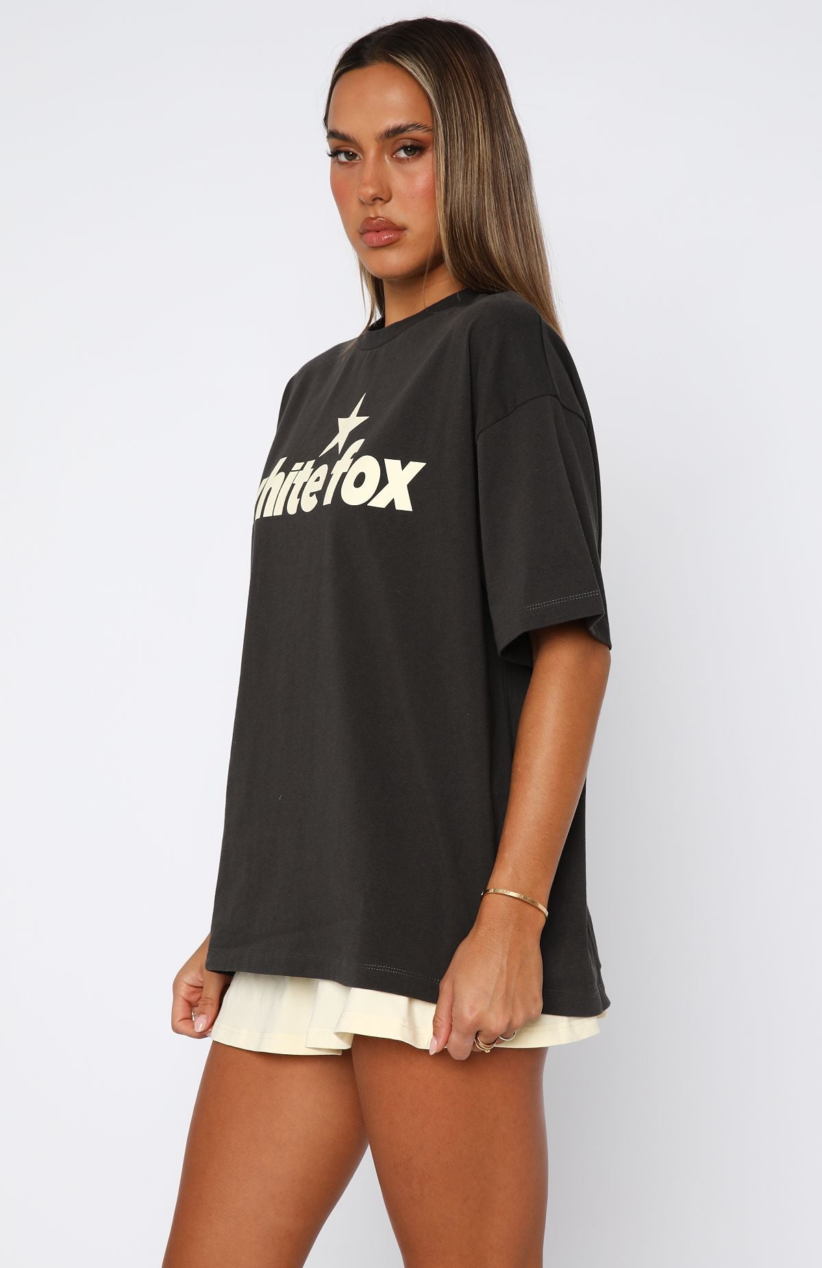 From The Archives Charli Oversized Tee Charcoal - Image 3
