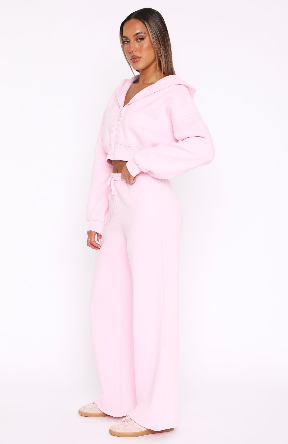 Straight Forward Wide Leg Sweatpants Pink - Image 3