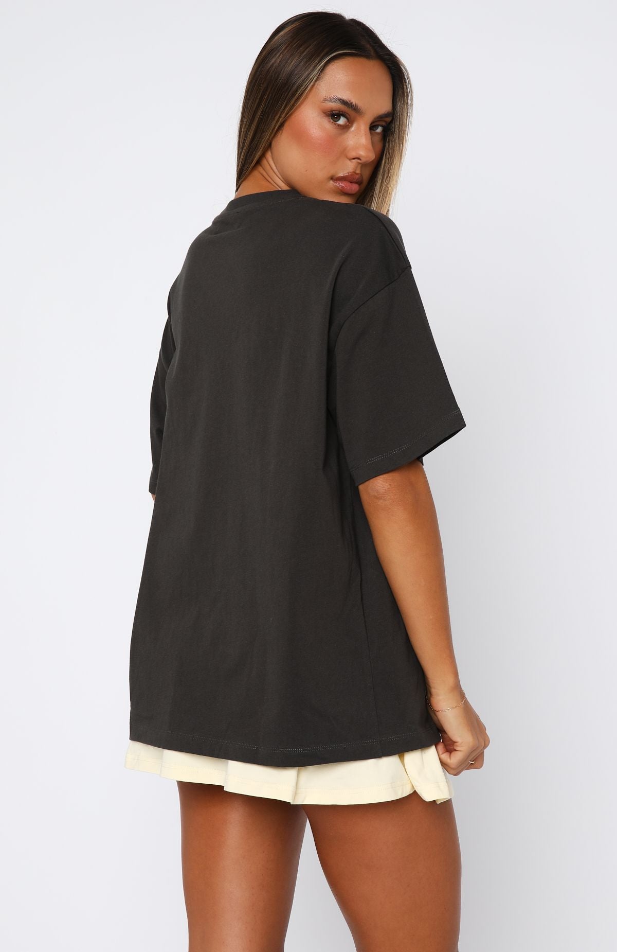 From The Archives Charli Oversized Tee Charcoal - Image 4