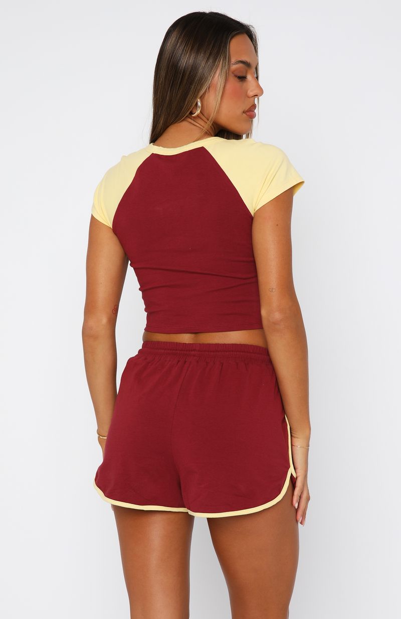 No Reason Baby Tee Burgundy - Image 4