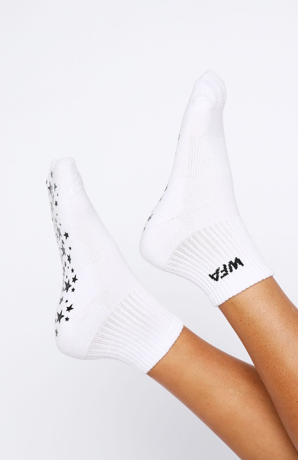 No Slowing Down Grip Socks White/Black - Image 2