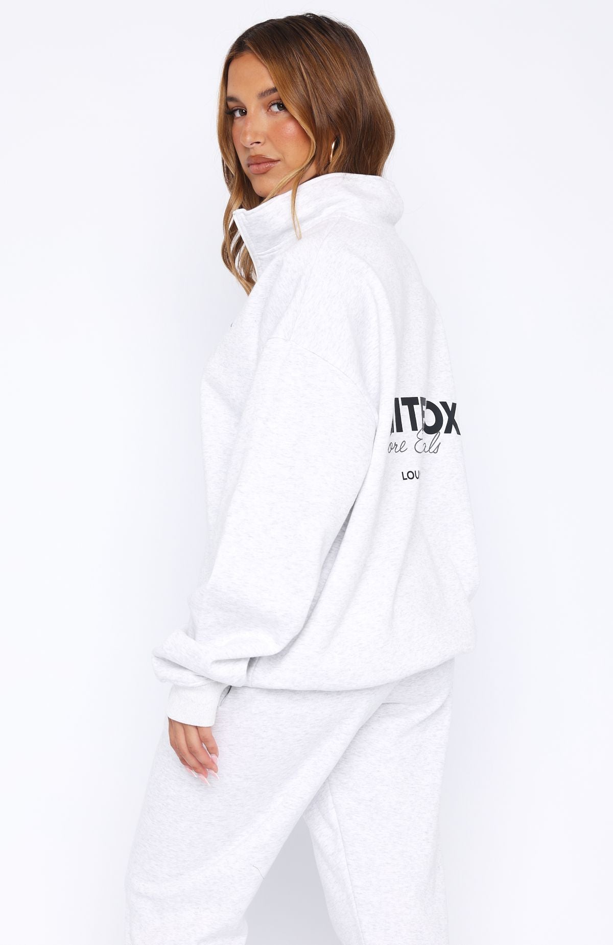 Core Essentials Zip Sweater Grey Marle - Image 5