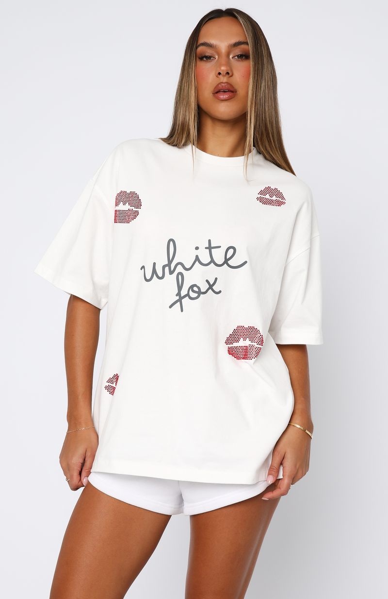 Pepper You In Kisses Oversized Tee White - Image 2
