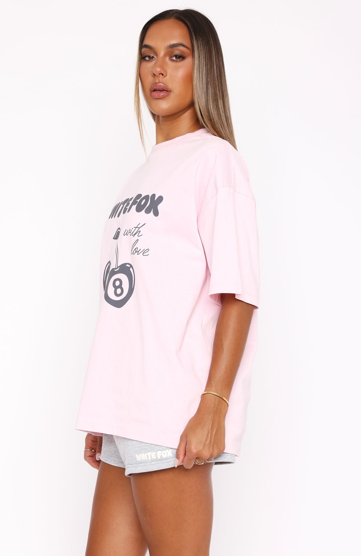 With Love In The Moment Oversized Tee Pink - Image 3