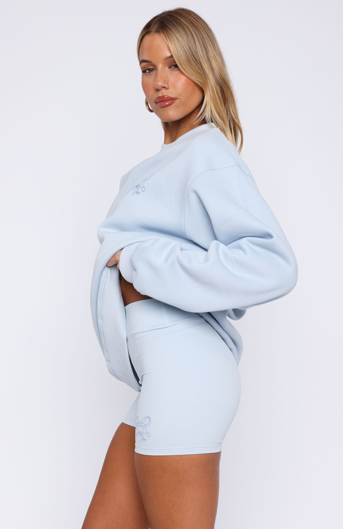 Love You Forever Bike Shorts Baby Blue - Image 3