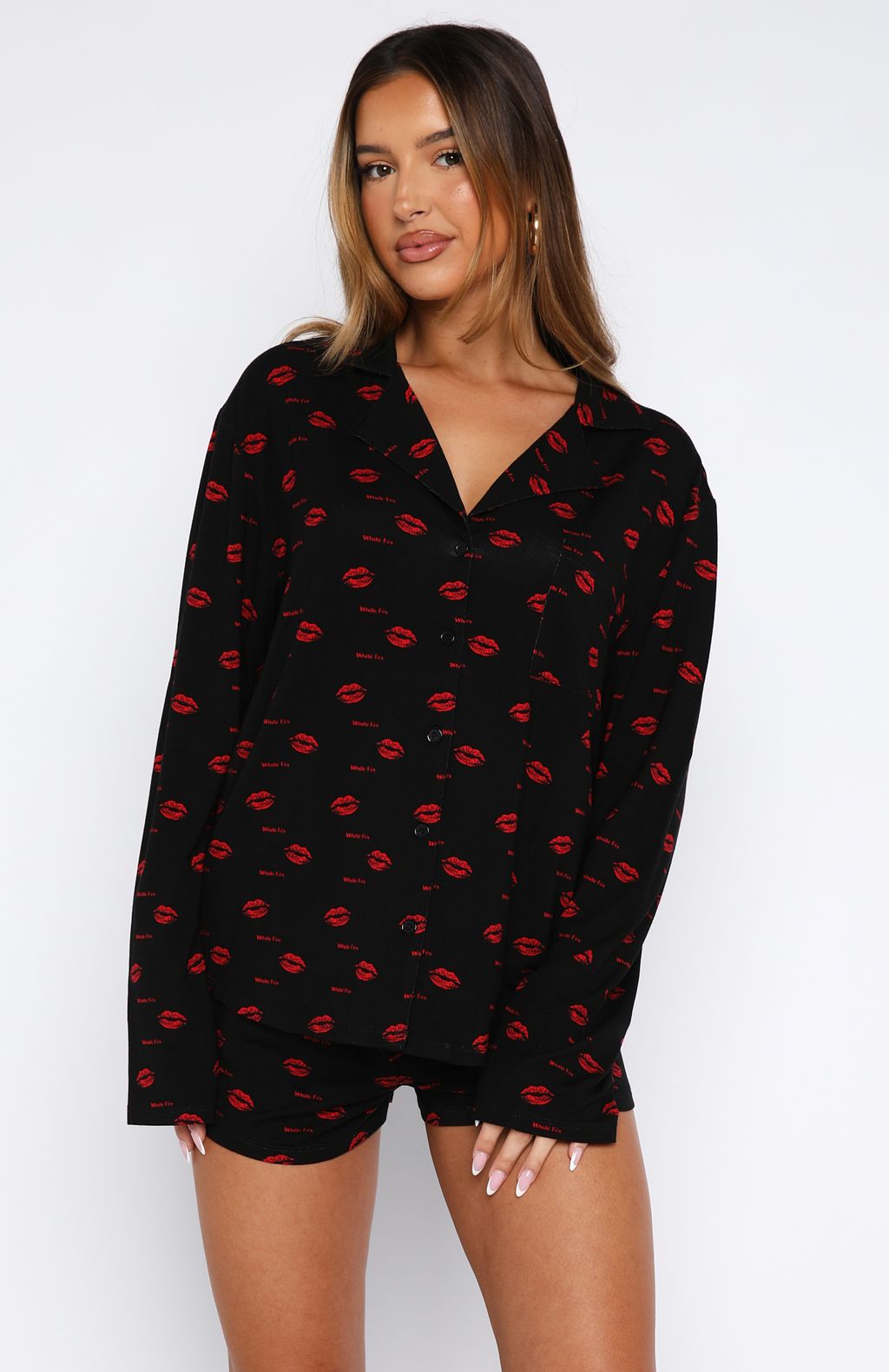 Dreamscape Long Sleeve Pyjama Set Cherry Kisses - Image 2