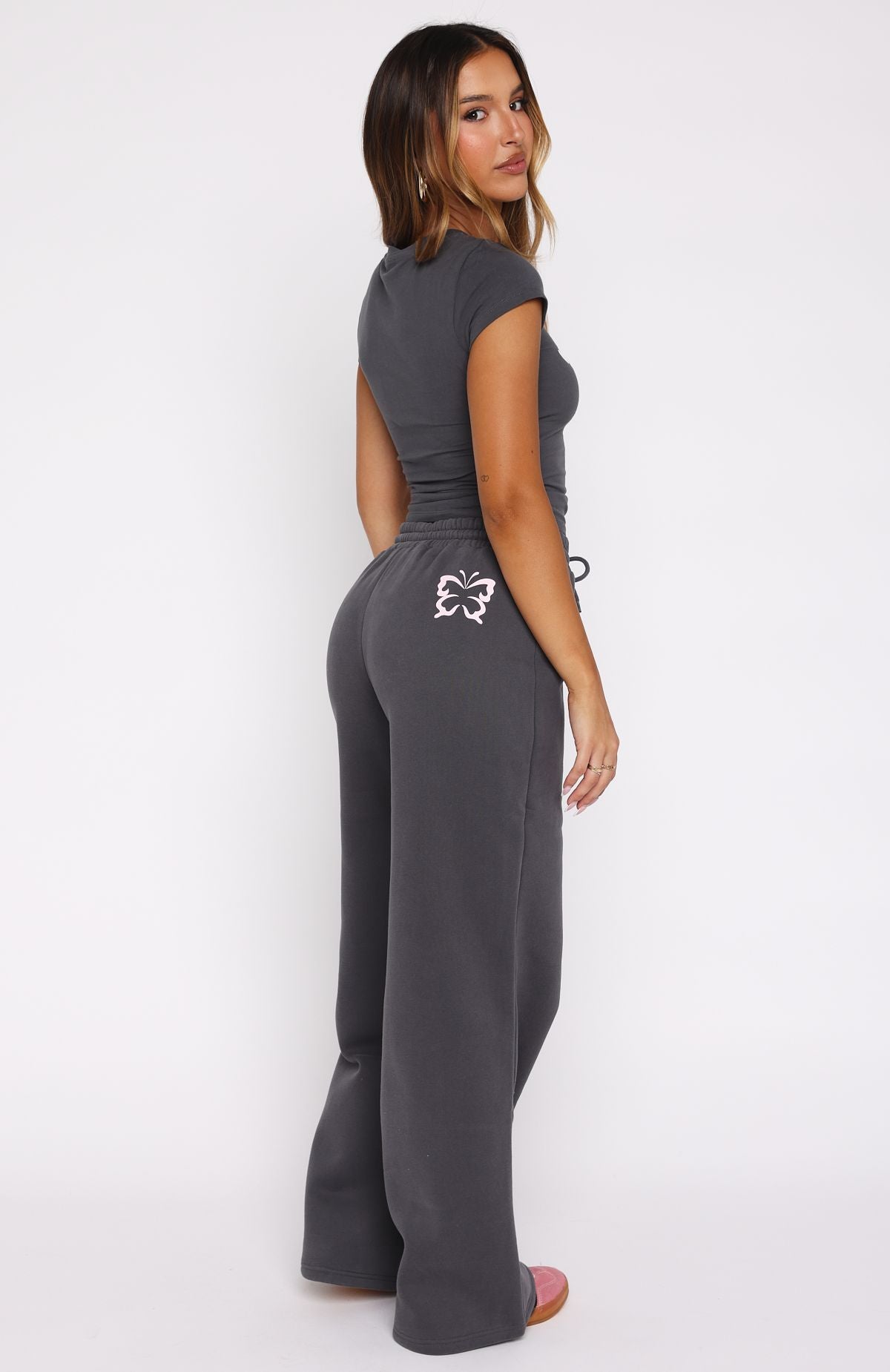 Lucky Thirteen Audrina Wide Leg Sweatpants Volcanic - Image 4