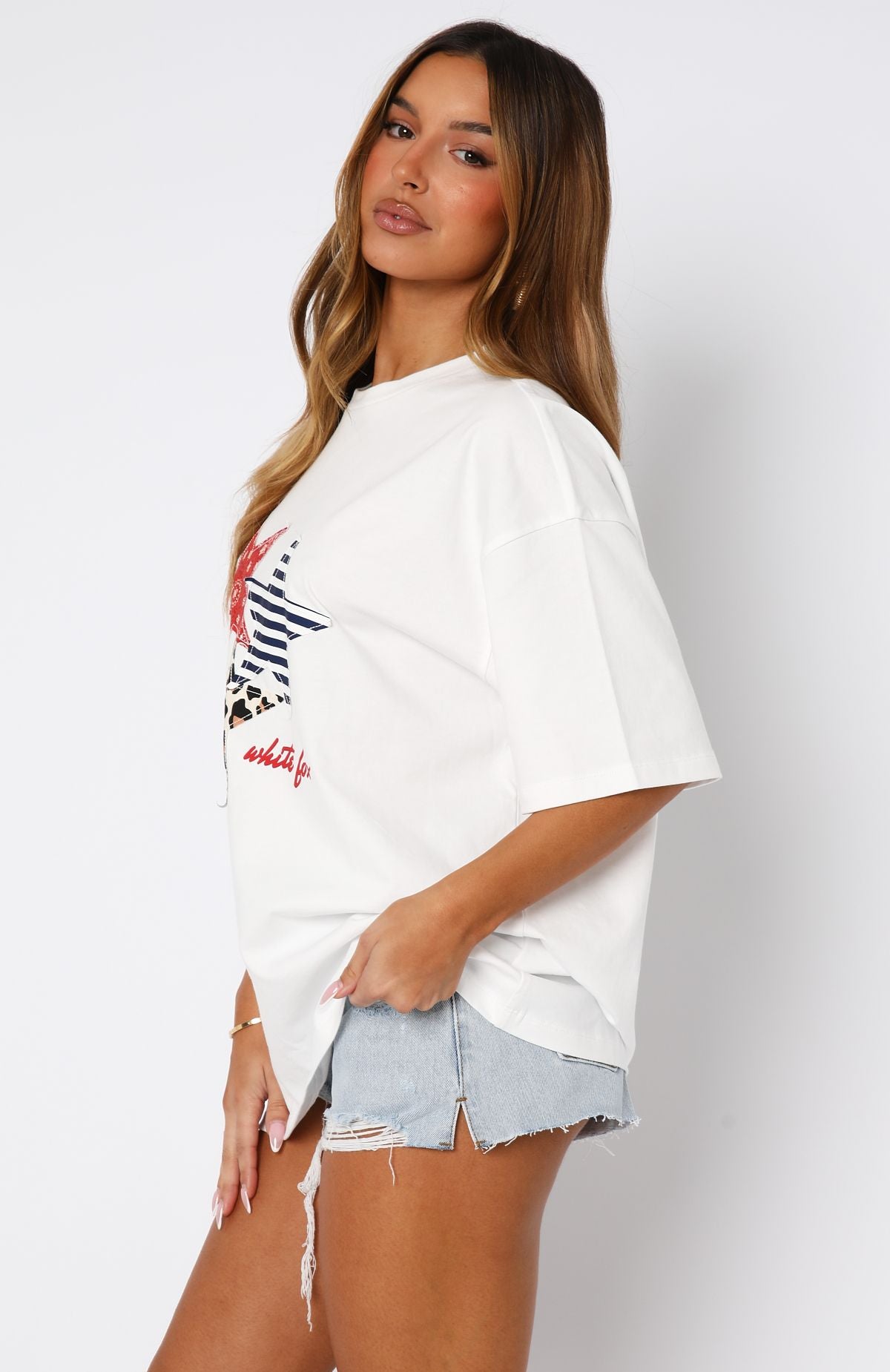 Stars In The Sky Oversized Tee White - Image 3