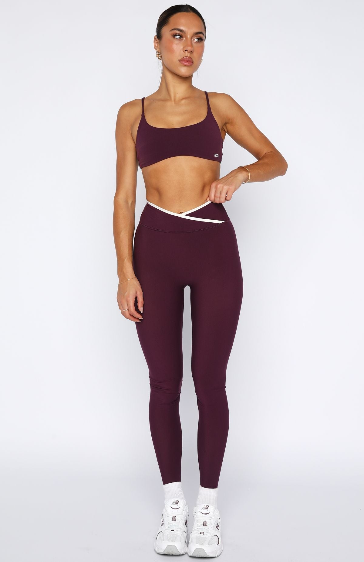 Form Leggings Plum/Cream - Image 2