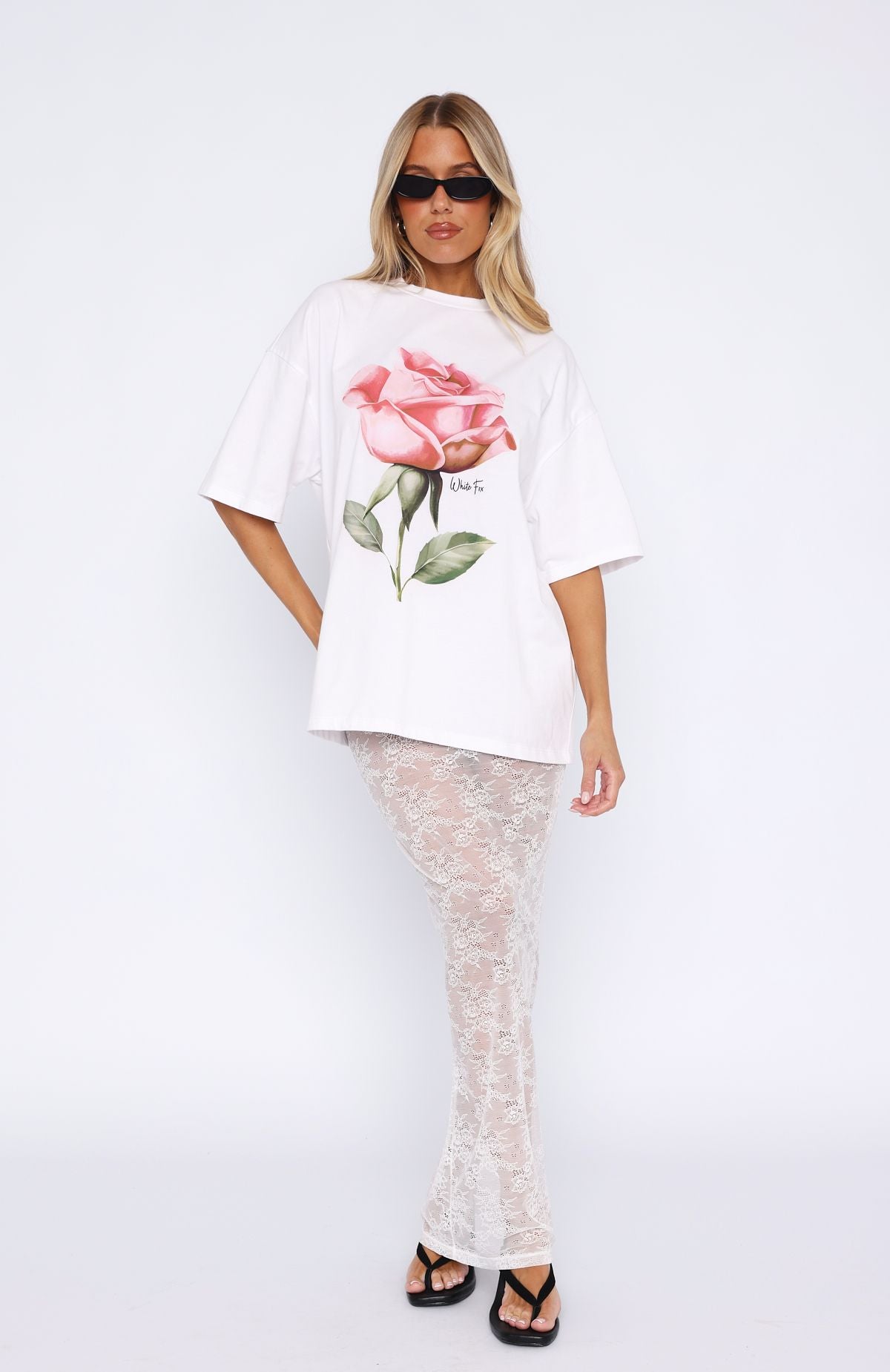 Ride It Out Oversized Tee White - Image 5