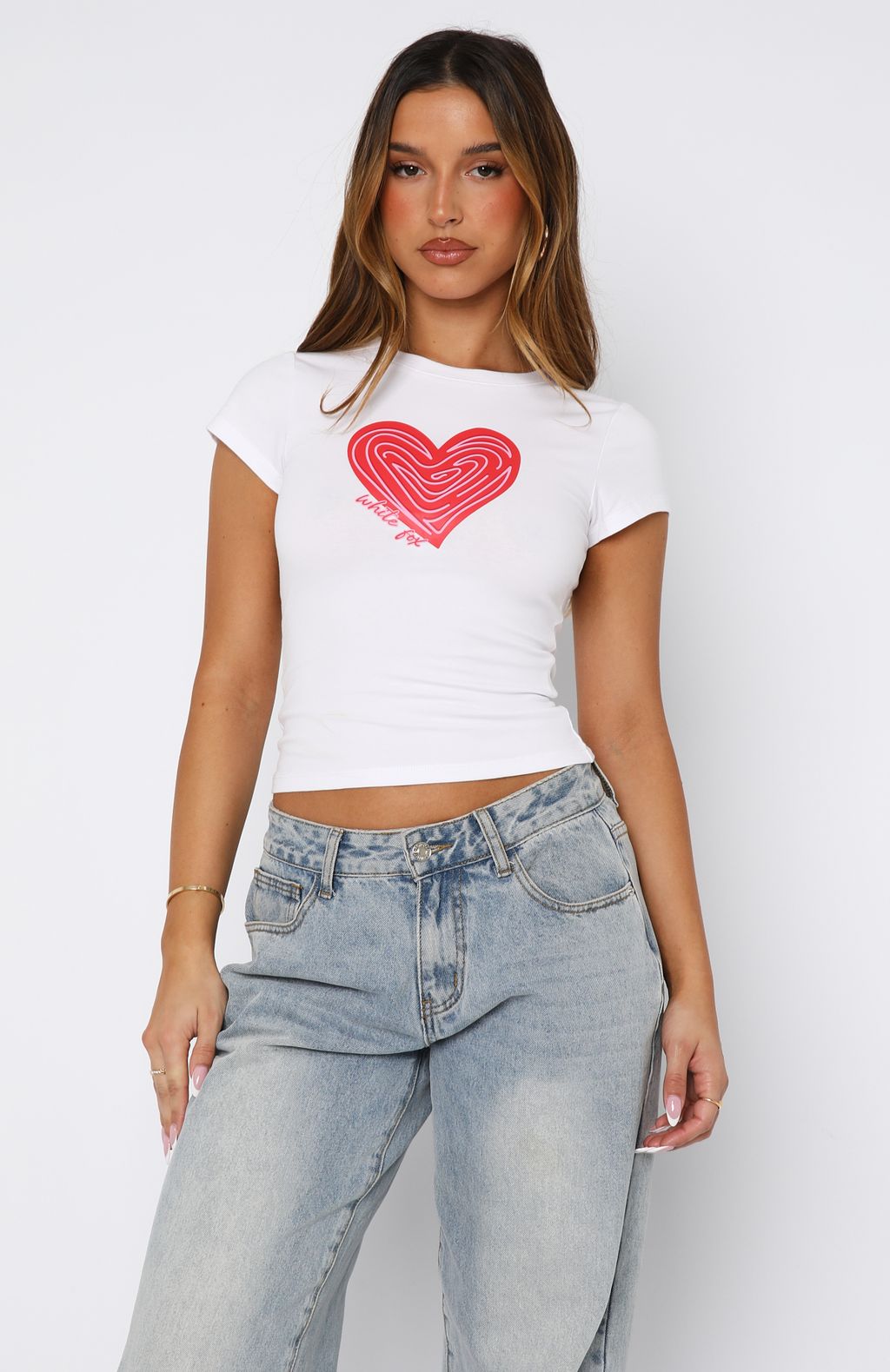 Save Your Heart Baby Tee White - Image 2