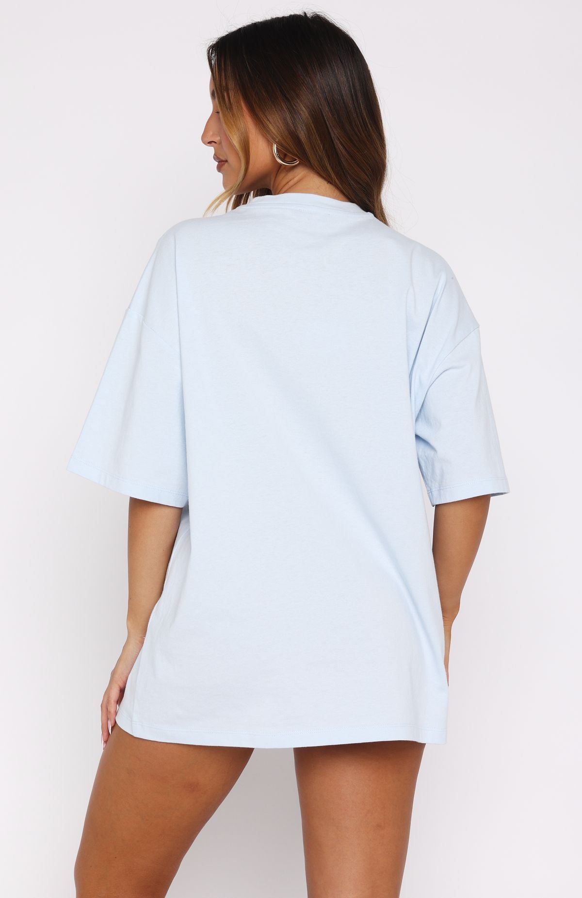 Lucky Thirteen Kalena Oversized Tee Blue - Image 4