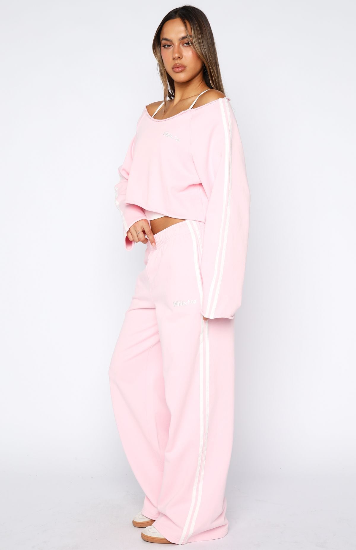 Star Student Wide Leg Sweatpants Pink - Image 3