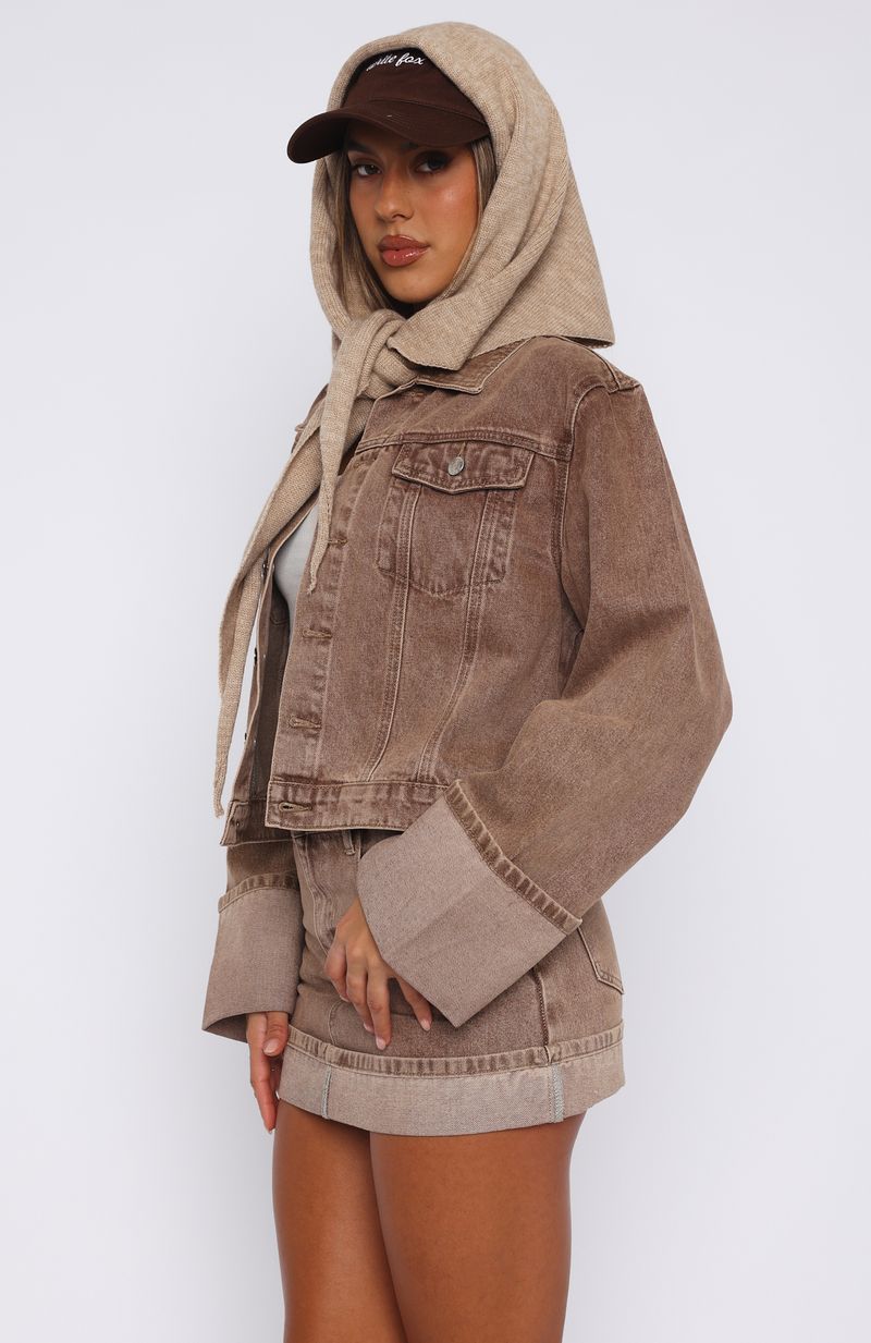 Audrey Triangle Scarf Oat - Image 4