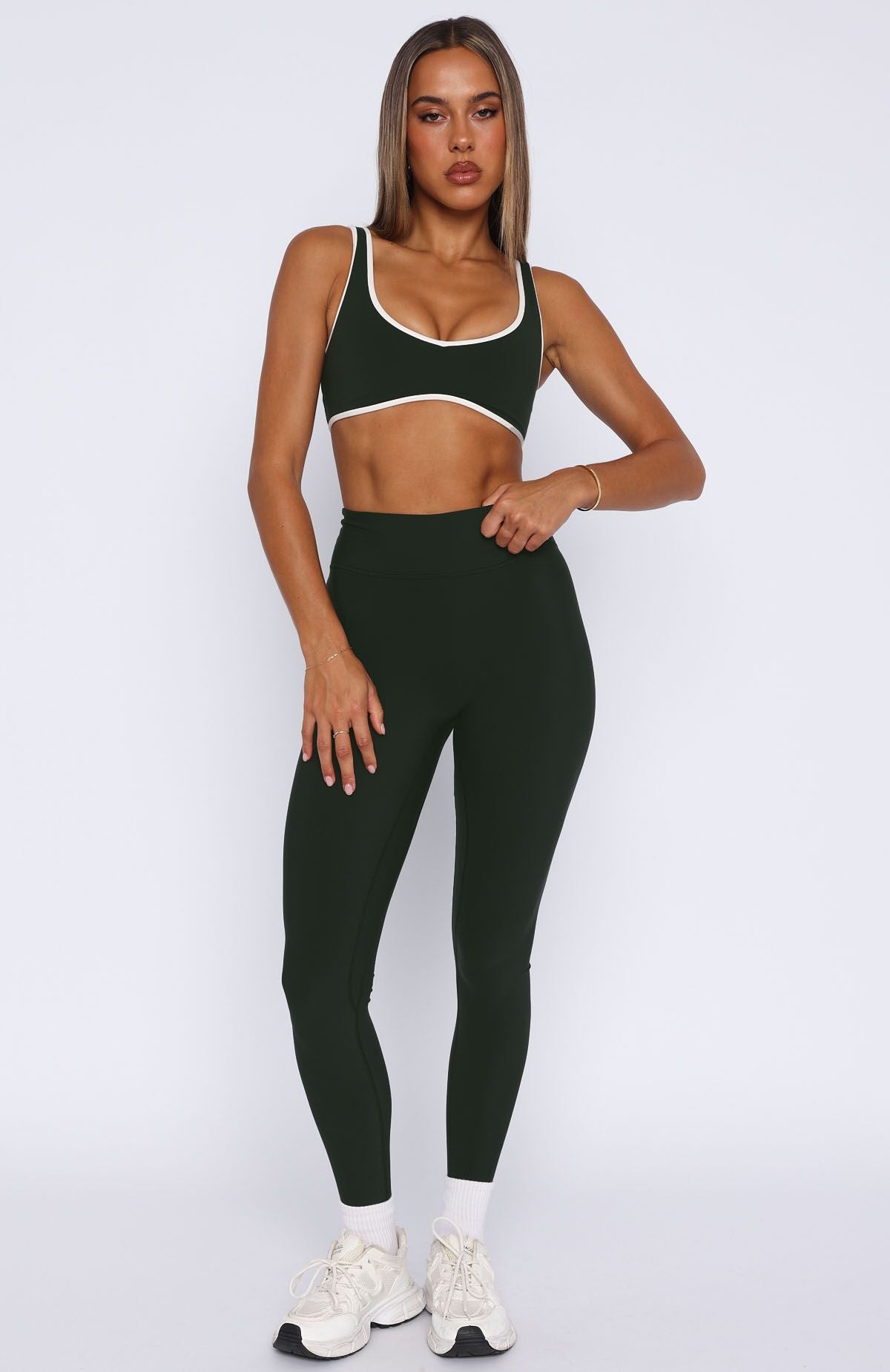 Go Getter High Waisted Leggings Forest - Image 2