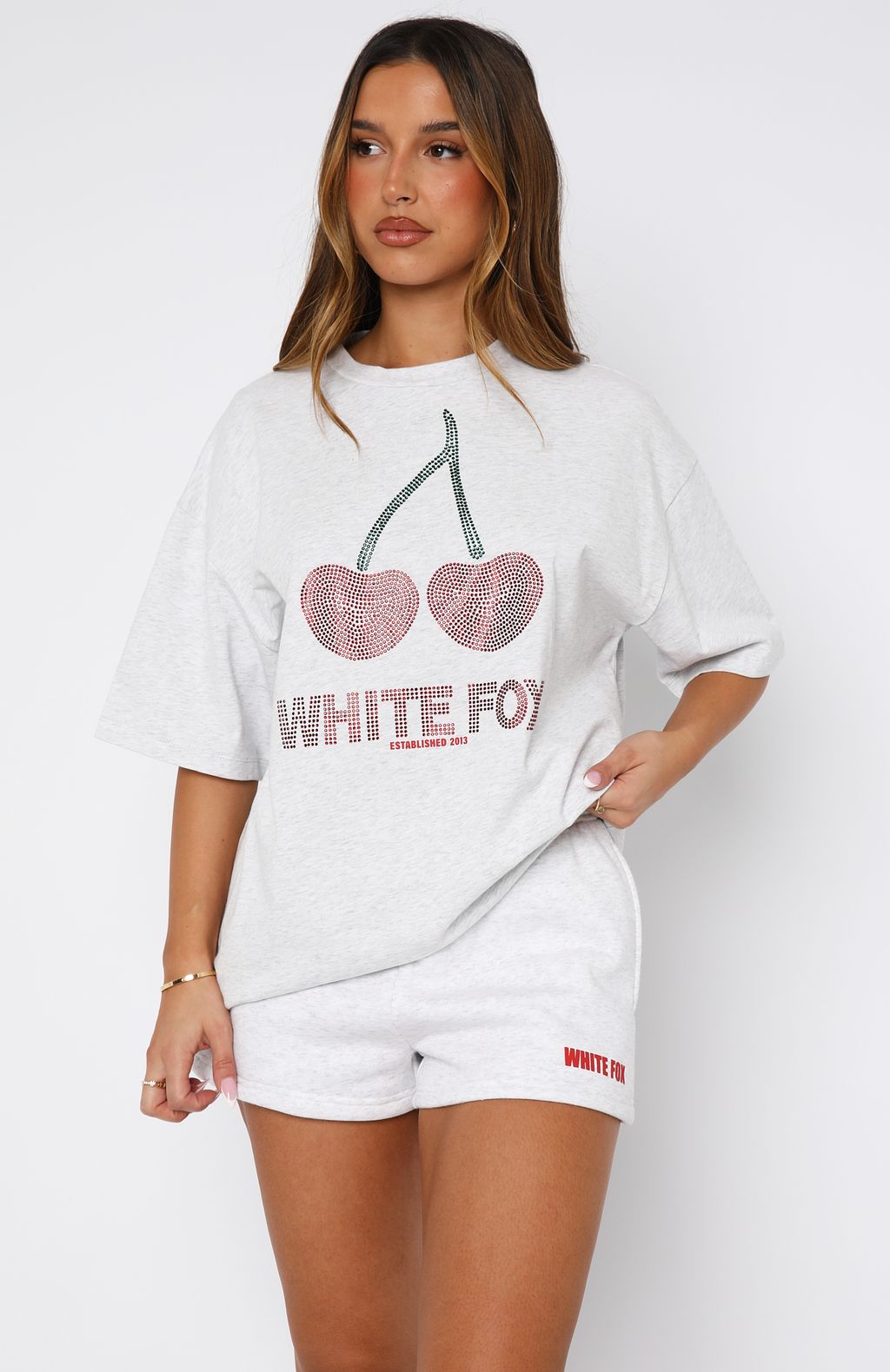 Made With Love Oversized Tee Grey Marle - Image 2