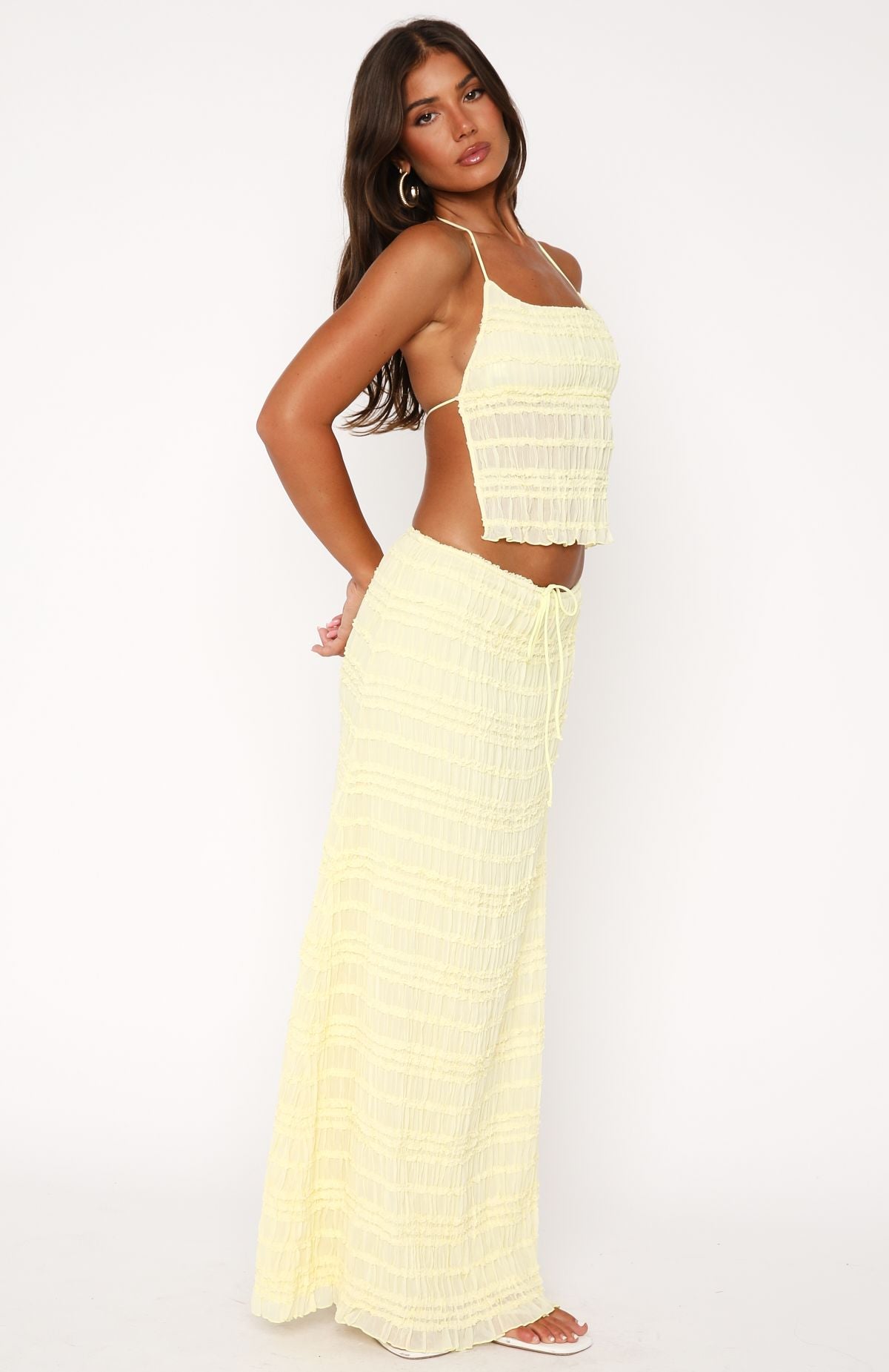 Hold Out Maxi Skirt Lemon - Image 3