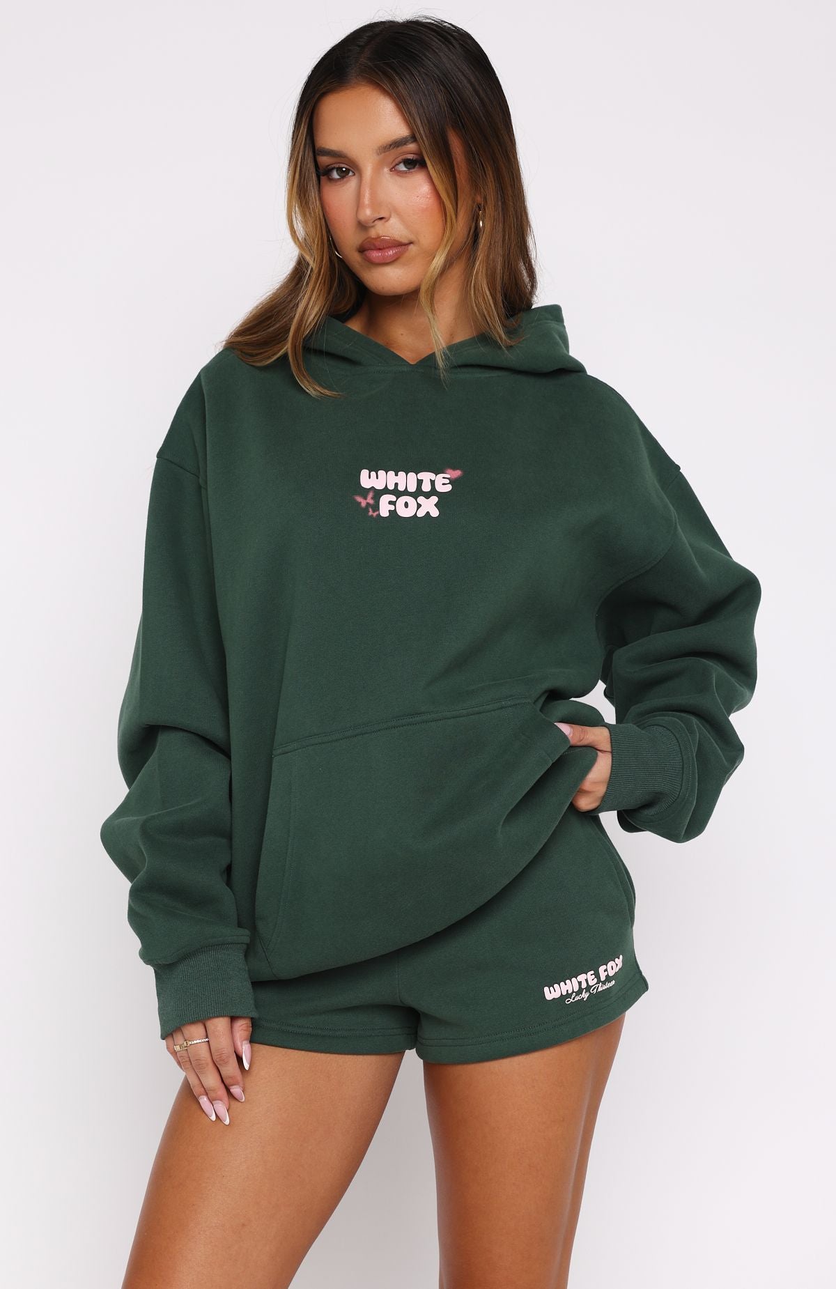 Lucky Thirteen Stephanie Lounge Shorts Green - Image 2