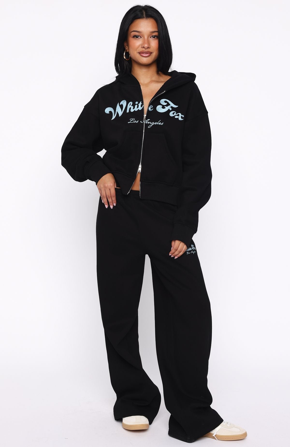 Through Thick And Thin Wide Leg Sweatpants Black - Image 2