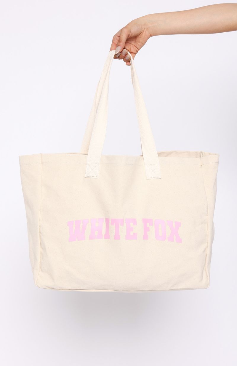 Stepping Out Tote Bag Natural/Pink - Image 2