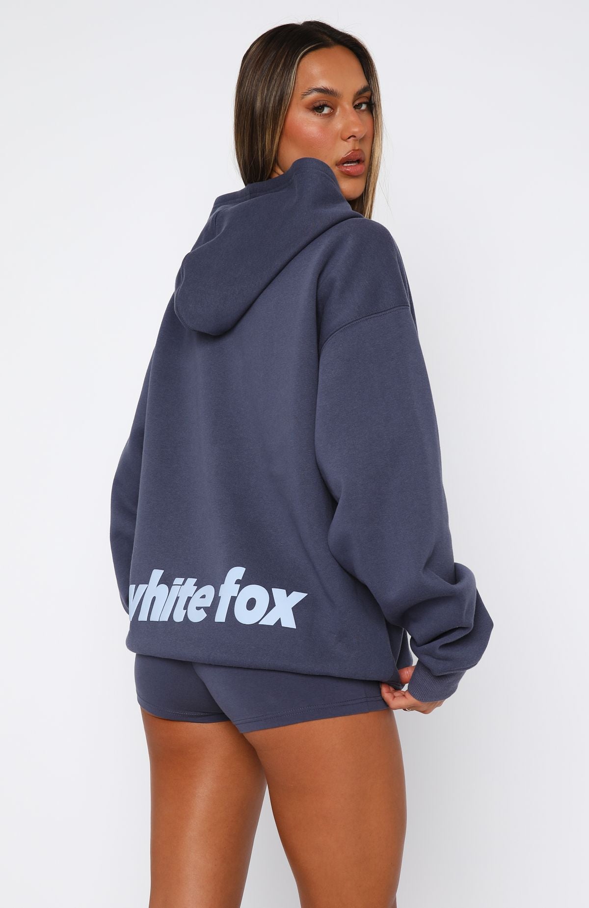 From The Archives Charli Zip Front Hoodie Navy - Image 4
