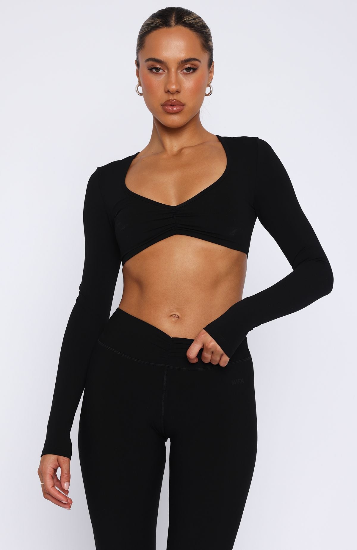 Sync Long Sleeve Crop Black - Image 2