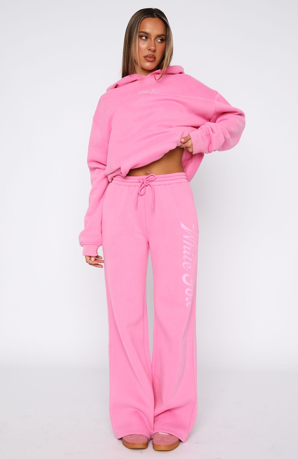 The Good Life Wide Leg Sweatpants Pink - Image 3