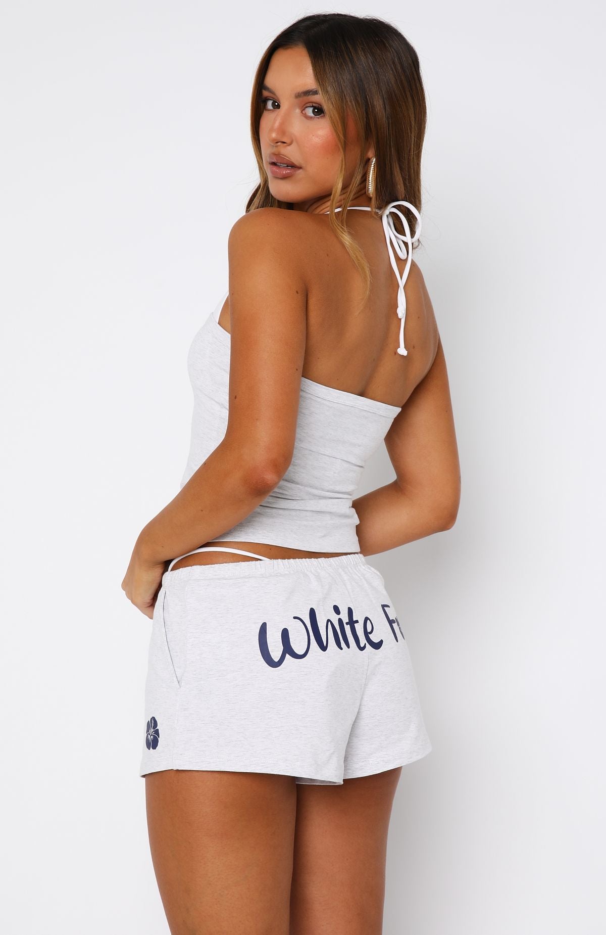 Buy Your Own Flowers Strapless Top Grey Marle - Image 4