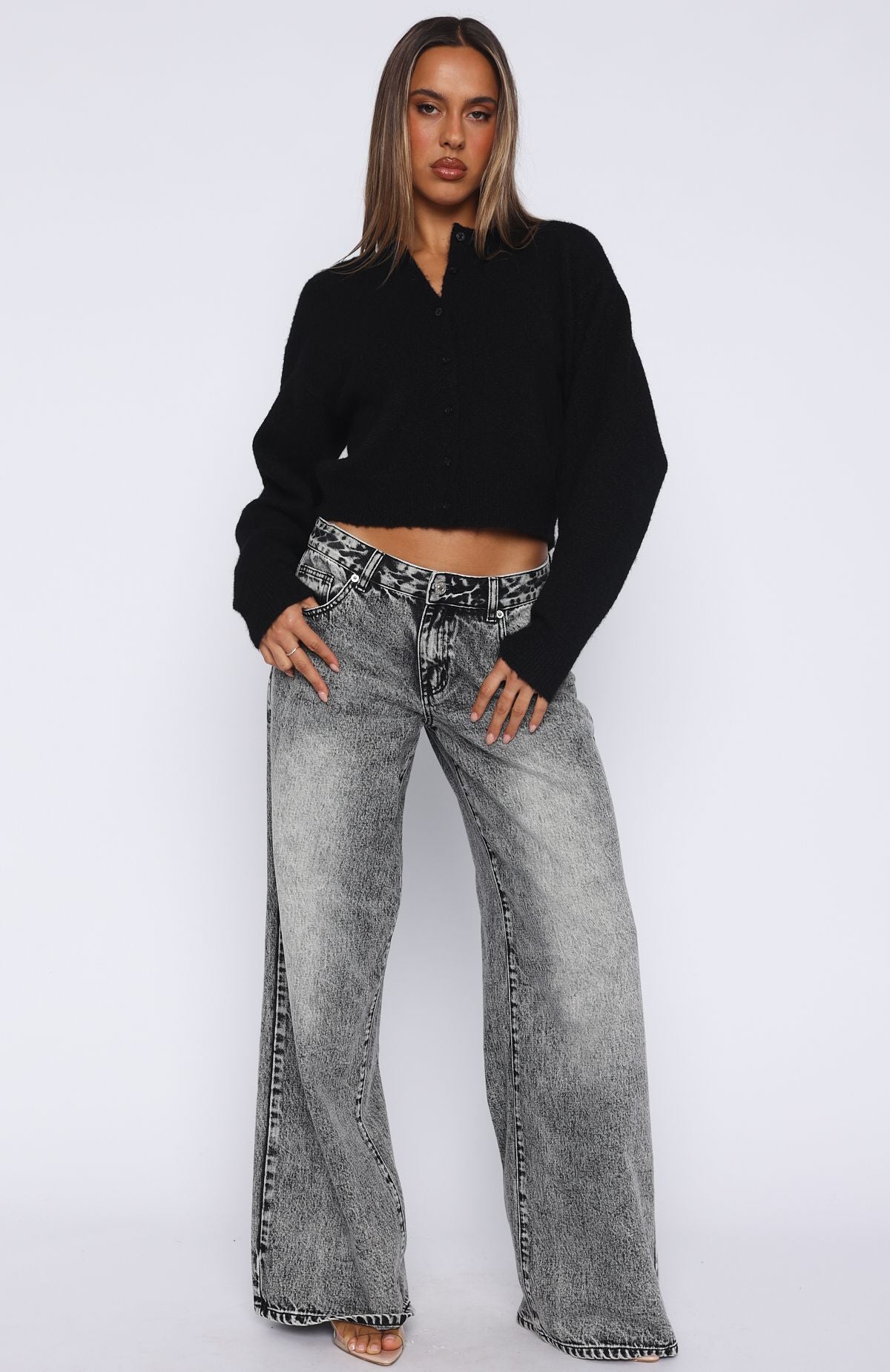 Warm Whispers Knit Cardigan Black - Image 5