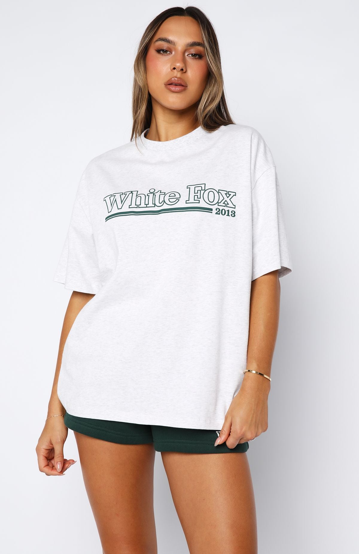 No Hesitation Oversized Tee Grey Marle - Image 2