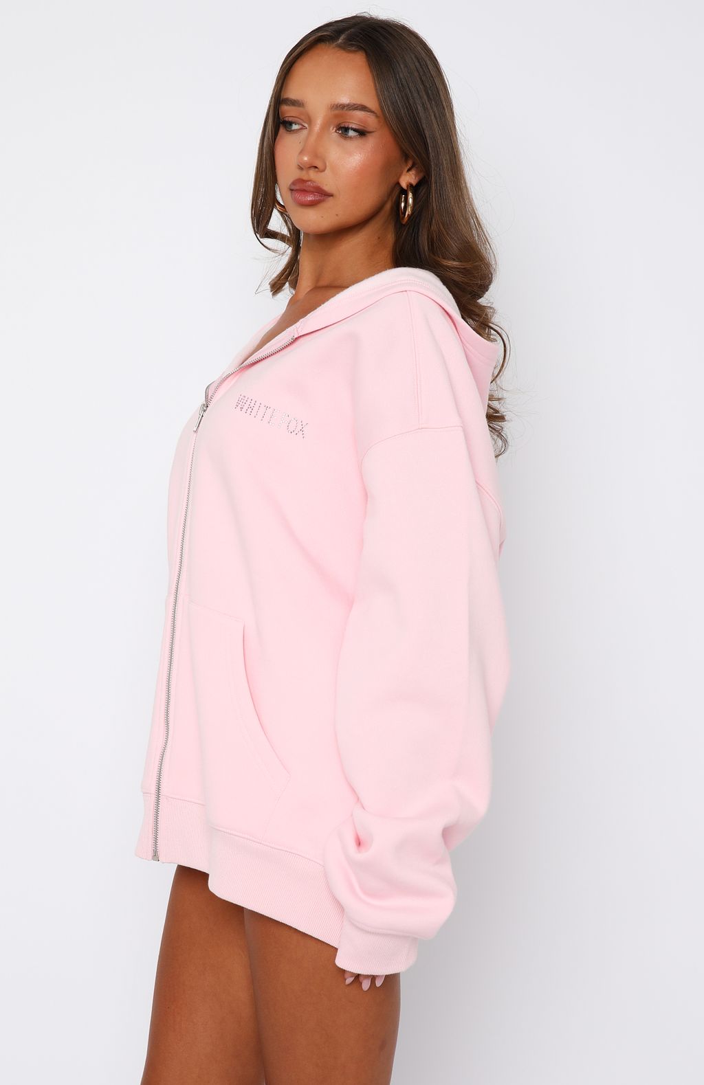 Celebrating Love Zip Front Hoodie Pink - Image 3