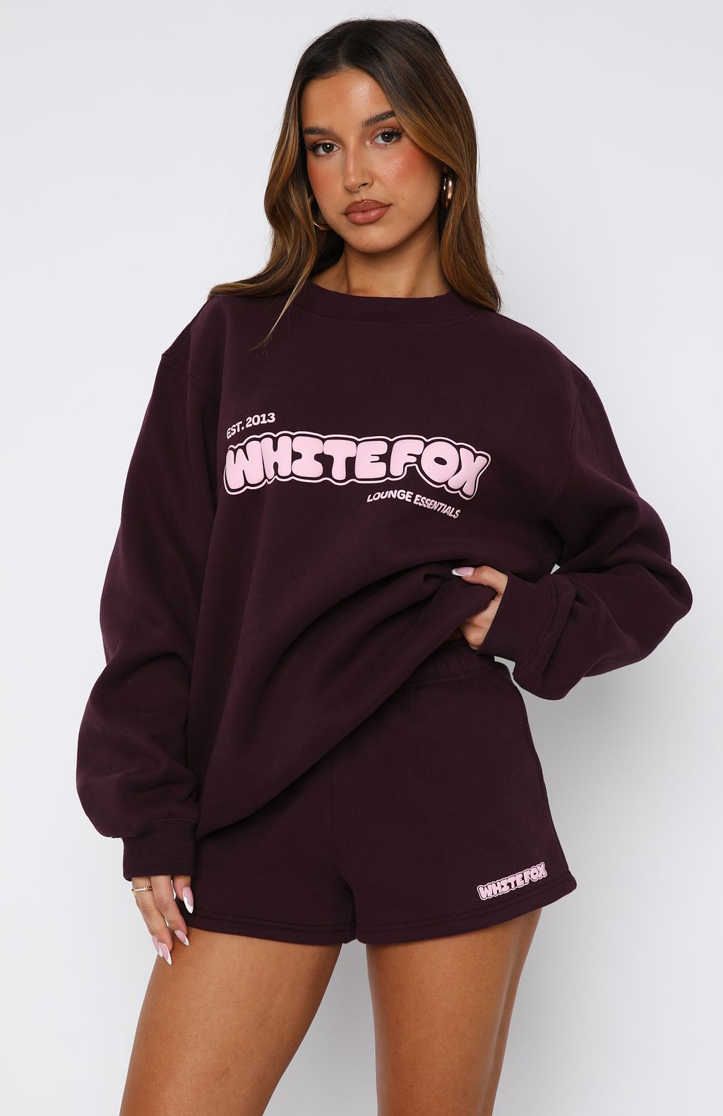 Give It A Try Lounge Shorts Plum - Image 2