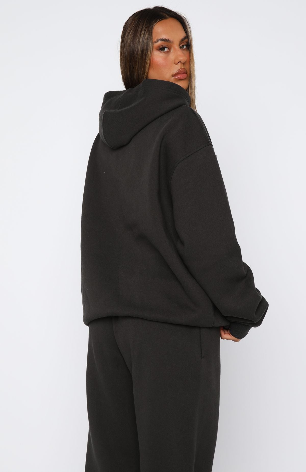 From The Archives Lexi Oversized Hoodie Charcoal - Image 4