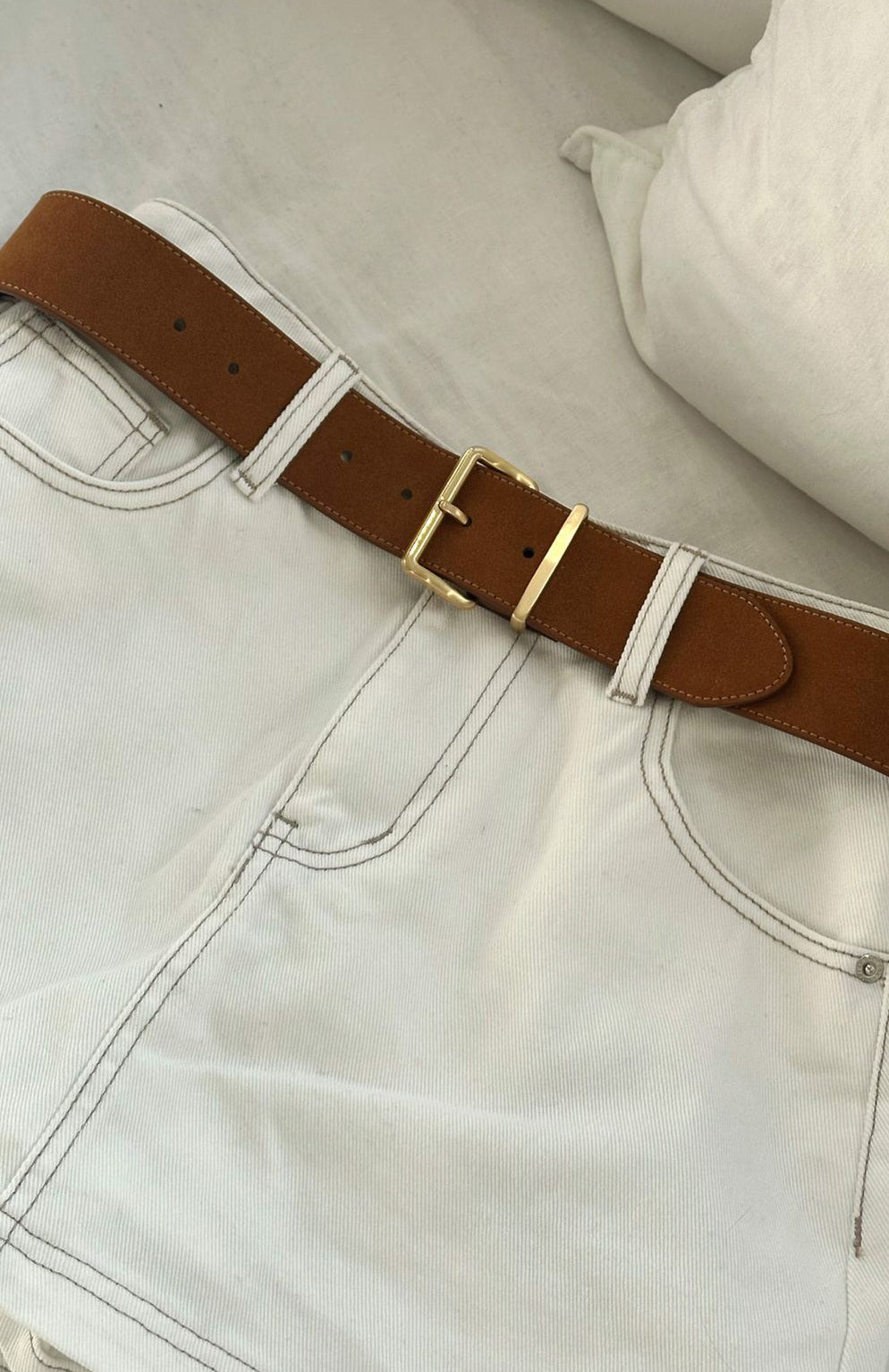 Robin Belt Tan Faux Suede - Image 3