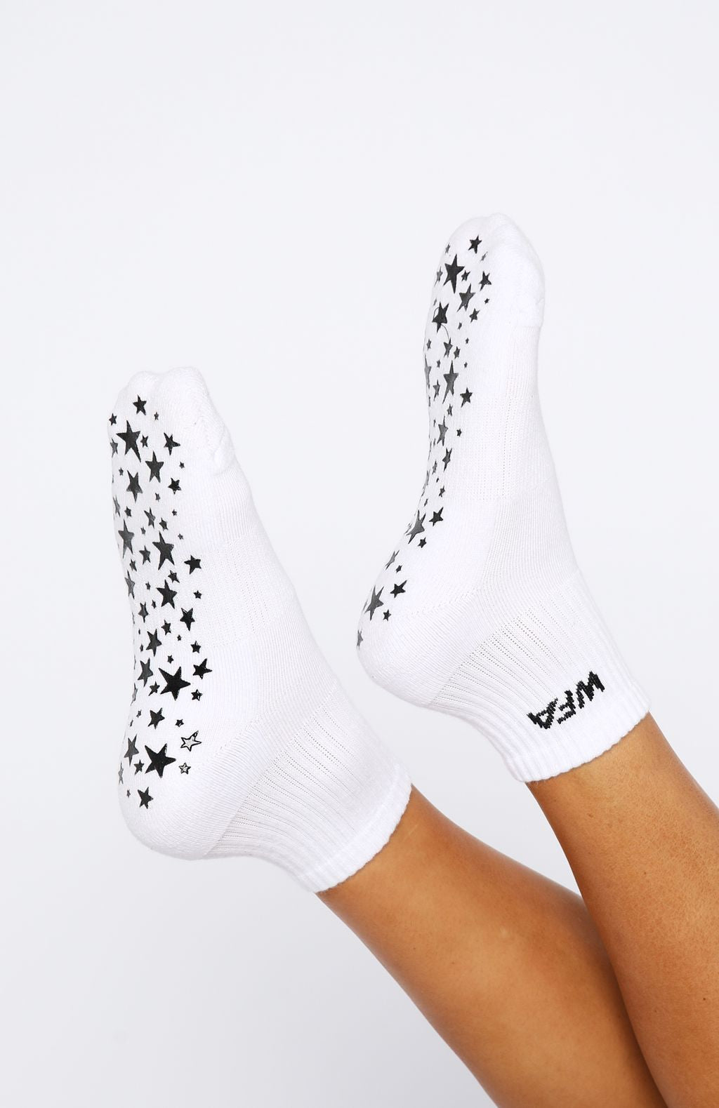 No Slowing Down Grip Socks White/Black - Image 3