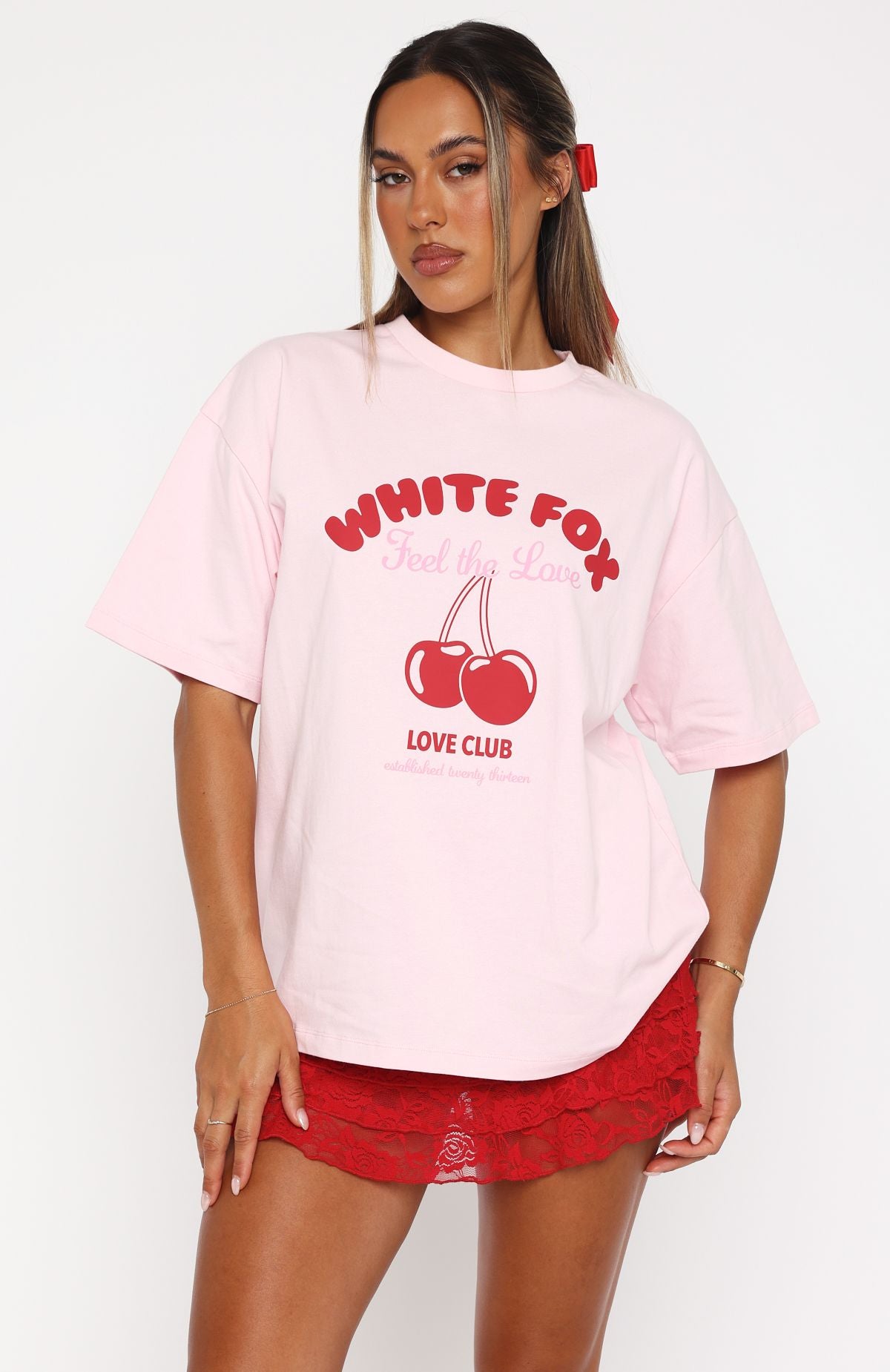 Love Me Tender Oversized Tee Pink - Image 2
